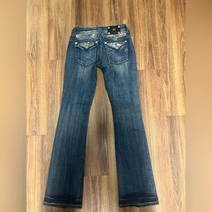 Miss Me Dark Blue Flare Jeans Y2k